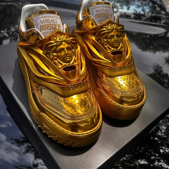 24k Gold Show Me Gold Shoes Versace Shoes Versace Gold Odissea